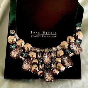 Vintage crystal necklace piece. Never worn. Box & bag. Joan Rivers.